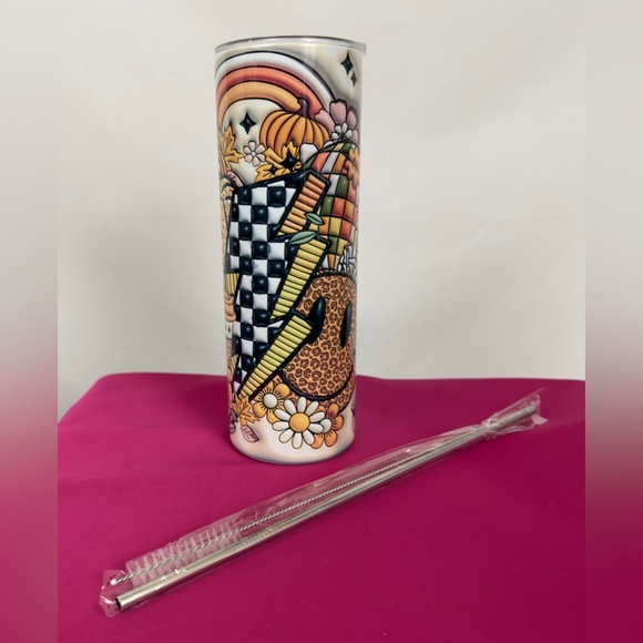 COPY - COPY - Faux 3D trendy Fall 20oz Skinny Tumbler - Picture 2 of 5